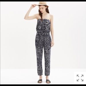 Madewell Kingston coverup jumpsuit in inkspell